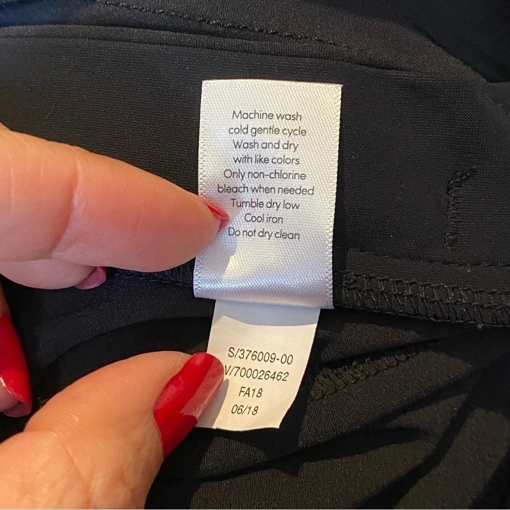 ATHLETA Women Black Wide Leg Snap Sides Pants Size 6